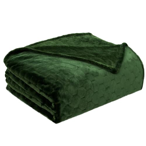 Fleece Blanket Super Soft Cozy Throw Blanket 50" x 60" (Olive Green / Throw-50" x 60")