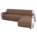 Reversible L Shape Sectional Couch Cover (X-Large / Brown/Brown)