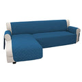 Reversible L Shape Sectional Couch Cover (X-Large / Peacock Blue/Peacock Blue)