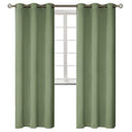 Room Darkening Curtains 84 Inches Long (Grass Green / 42"W x 84"L (Pack of 2))