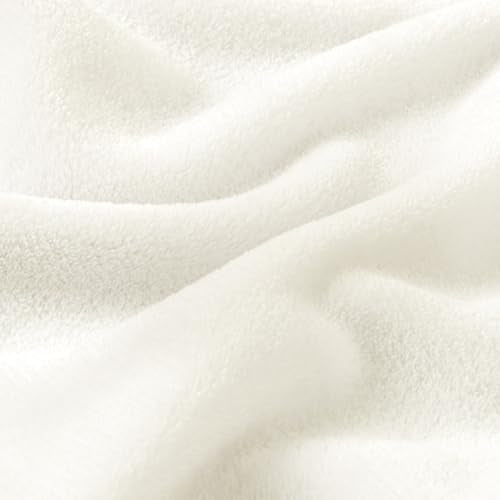 Fleece Blanket Soft Plush Throw for Couch Cream 50"x60" (Cream / Throw(50"x60"))