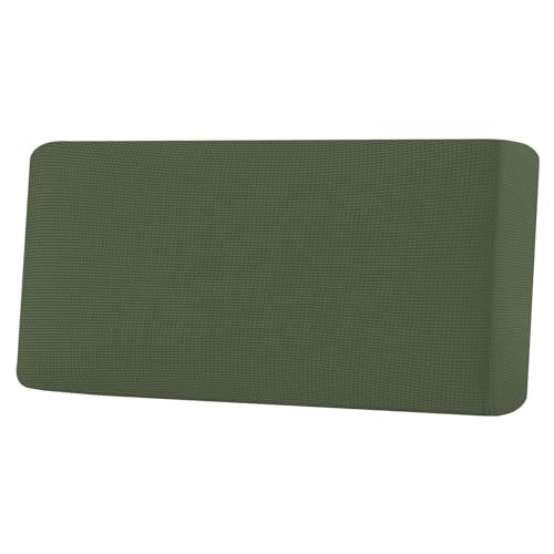 Super Stretch Individual Seat Cushion Covers Sofa Covers Couch Cushion Covers Slipcover Sets Thick Jacquard Textured Twill Fabric (Bronze Green / 1 Cushion Sofa)