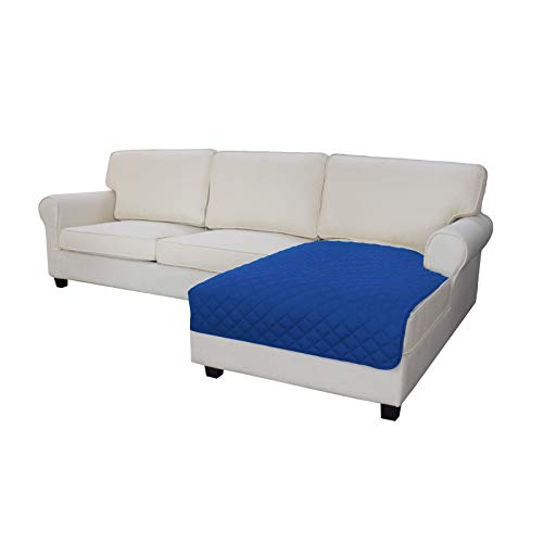 Sectional Couch Covers for Dogs L Shape Sofa Cover Reversible Sofa Slipcover Chaise Lounge Cover Furniture Protector Cover for Pets Dog Cat (42" x 52" / Classic Blue/Classic Blue)