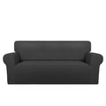 Super Stretch Sofa Slipcover (Medium-XL Oversized Loveseat / Dark Gray)