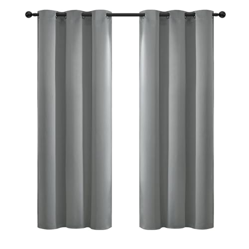 Room Darkening Curtains 42x72 inch Length Dove Grey (Dove Grey / 42"W x 72"L (Pack of 2))
