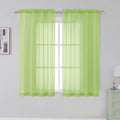 Lime Sheer Curtains 72 Inches Long 2 Panels for Living Room (Lime / 42"W x 72"L (Pack of 2))