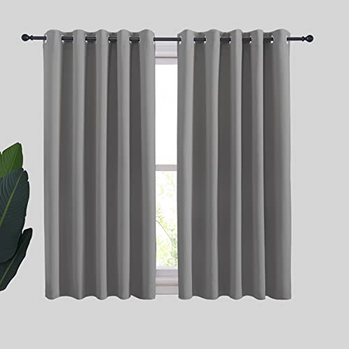 Silver Grey Blackout Curtain Panels for Bedroom (Silver Gray / 70"W x 54"L (Pack of 2))