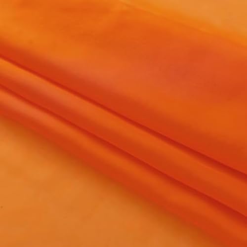 Basic Rod Pocket Sheer Voile Window Curtain Panels Orange 2 Panels 52 Width 72 Inch Long for Kitchen Bedroom Children Living Room Yard (Orange / 52"W x 72"L (Pack of 2))