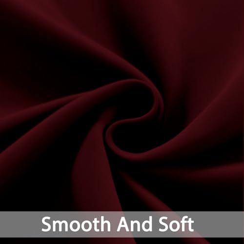 Room Darkening Curtains 52x84 inch Length Wine Red (Wine Red / 52"W x 84"L (Pack of 2))