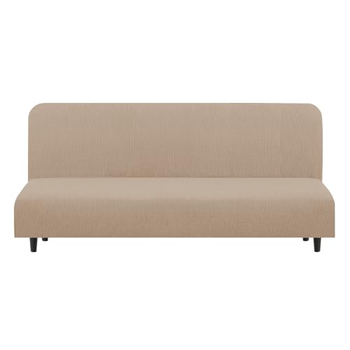 Stretch Futon Cover Armless Bed Slipcover (Camel / Futon)