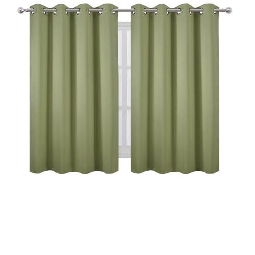 Sage Green Thermal Blackout Curtains (Sage Green / 52"W x 45"L (Pack of 2))