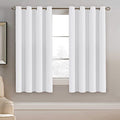 White Window Curtains 63 Inch Length Thermal Insulated Window Treatment Panel for Living Room Grommet Curtain Drape for Bedroom (52"W x 63"L (Pack of 1) / Pure White)