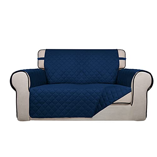 Reversible Quilted Sofa Cover (Medium / Navy/Navy)