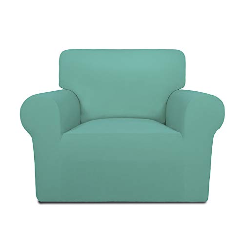 Super Stretch Chair Covers Fleece Couch Covers for Sofa Cyan (Small Chair / Cyan)