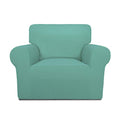 Super Stretch Chair Covers Fleece Couch Covers for Sofa Cyan (Small Chair / Cyan)