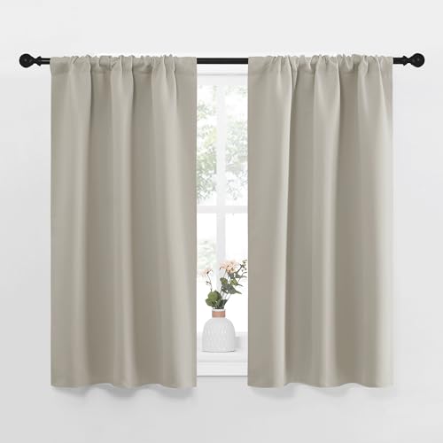 Natural Blackout Curtains for Living Room 29" w x 40" L 2 Panels (Natural / 29"W x 40"L (Pack of 2))