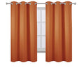 Orange Blackout Curtains 38 x 63 Inch Length (Orange / 38"W x 63"L (Pack of 2))
