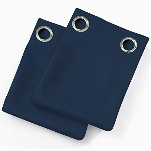 Navy Blue Thermal Blackout Curtains (Navy / 52"W x 95"L (Pack of 2))