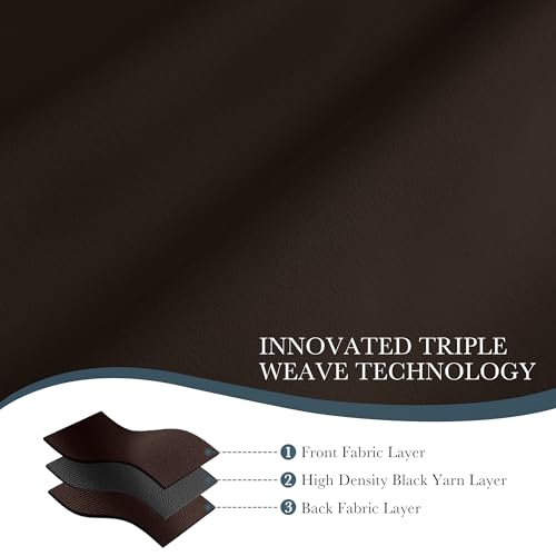 Short Length Curtains for Kitchen (Brown / 34"W x 45"L (Pack of 2))