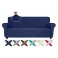 Super Stretch Couch Cover (- Navy Blue / Large (72"-92"))