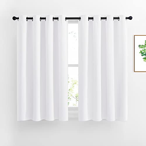 White Curtain Panels for Dining Room (Pure White / 52"W x 54"L (Pack of 2))