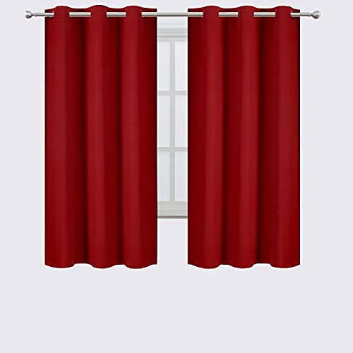 Red Blackout Curtains 42 x 63 Inch (Red / 42"W x 63"L (Pack of 2))