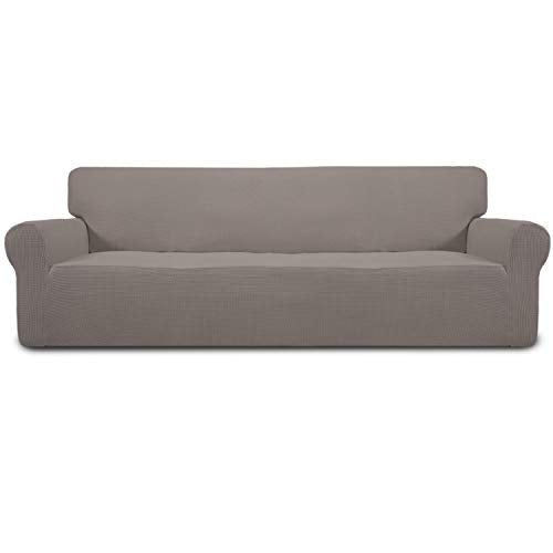 Stretch 4 Seater Oversized Sofa Couch Cover Taupe (XX-Large Sofa / Taupe)