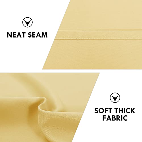 Blackout Curtains for Bedroom Living Room 42 x 45 Inch Long 2 Panels (Light Yellow / 42"W x 45"L (Pack of 2))