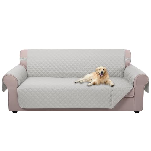 Large Sofa Cover Reversible Couch Cover for Dogs (Light Grey/Light Grey / 78"sofa Xl - Xl Large)