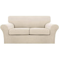 3 Piece Sofa Covers for 2 Cushion Couch Sofa Slipcover Soft Couch Cover for Dogs (Sofa (2 Cushion) / Biscotti Beige)