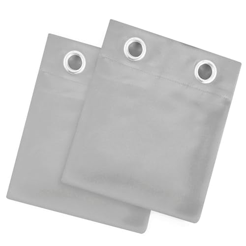 Blackout Curtains 52 x 90 Inch Long Light Grey Curtains Set of 2 Panels Room Darkening Curtains for Bedroom and Living Room (Light Grey / 52"W x 90"L (Pack of 2))