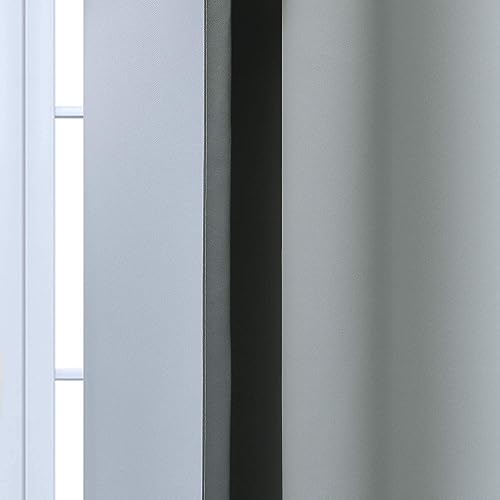 Ombre Curtains Grey and Greyish White for Living Room (52"W x 90"L (Pack of 2) / Grey)