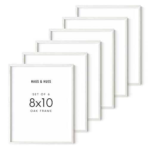 White Oak Wood 8x10 Picture Frames (Set of 06 / White Oak / 8x10 in)