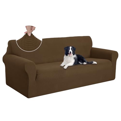 Oversized Stretch Couch Cover Slipcover (Brown / Xl Sofa)