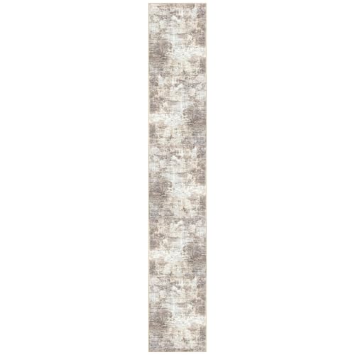 Abstract Runner Rug 2x12 Ft Washable Runners for Hallways (Gold/Yellow/Brown/Beige/White / 2' x 12' (Rectangular))