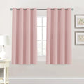 Blackout Curtain for Living Room Thermal Insulated Window Treatment Curtain 54 inch Length Energy Saving Solid Grommet Top Blackout Drape (52"W x 54"L (Pack of 1) / Baby Pink)