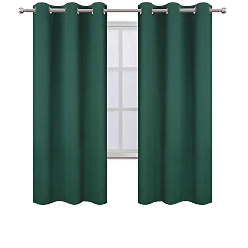 Dark Green Thermal Blackout Curtains (Green / 42"W x 72"L (Pack of 2))