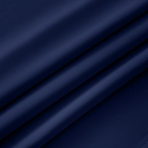 Navy Blue Blackout Bedroom Curtains Drapes 84 Inch Long 52"x84" (Navy Blue / 52"W x 84"L (Pack of 2))