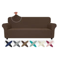 Super Stretch Sofa Cover (- Coffee / Large (72"-92"))