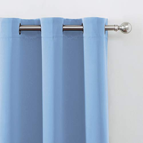 Sky Blue Thermal Blackout Curtains (Sky Blue / 52"W x 54"L (Pack of 2))