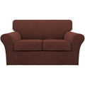 3 Piece Sofa Covers For 2 Cushion Couch Sofa Slipcover Soft Couch Cover For Dogs (Loveseat (2 Cushion) / Burnt Brick)
