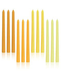 Taper Candles 10 Inch Yellow 12 Pack Unscented (Yellow / 10 Inch-12 Count)