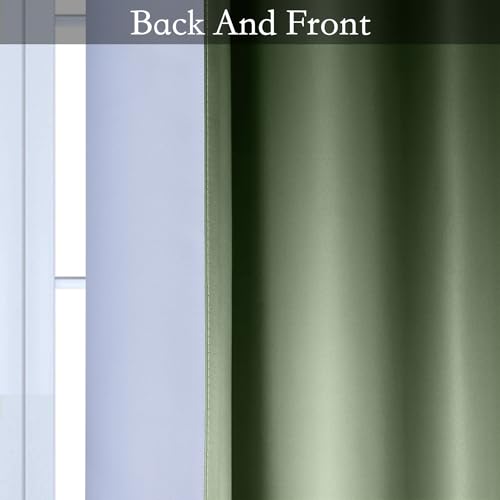 Sage Green to Grey White Ombre Room Darkening Curtains 84 Inch (52"W x 84"L (Pack of 2) / Sage Green to Grayish White)