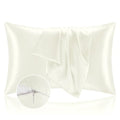 Zipper Satin Pillowcases (Ivory / King (20" x 40")-Zipper)