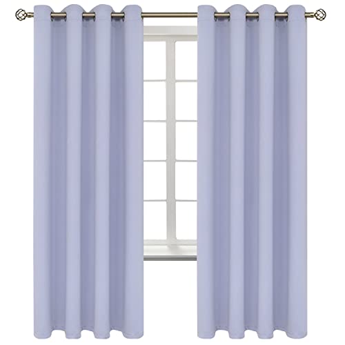 Room Darkening Curtains 72 Inches Long (Lavander / 52"W x 72"L (Pack of 2))