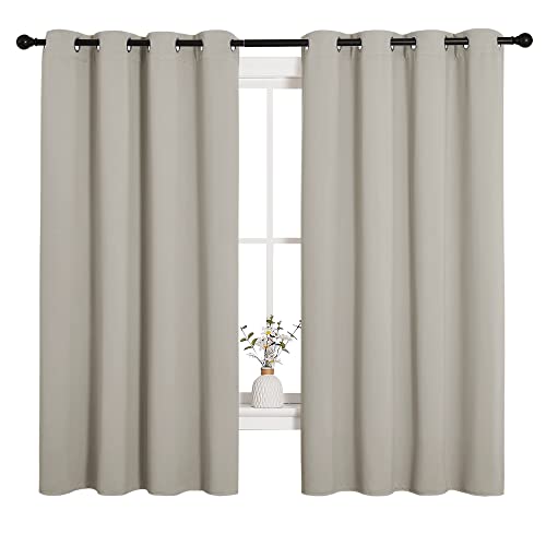 Natural Room Darkening Curtains for Cafe 55" w x 68" L 2 Panels (Natural / 55"W x 68"L (Pack of 2))