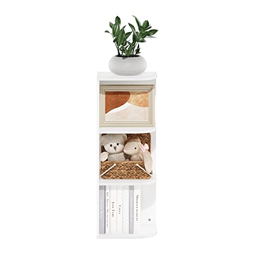 PASIR Book Shelf (White / 3-Tier Corner)