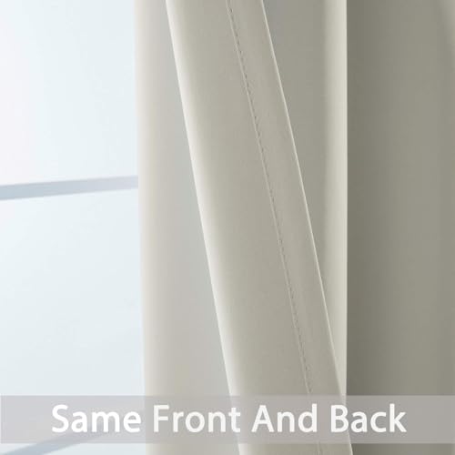 Room Darkening Curtains 42x84 inch Length Light Beige (Light Beige / 42"W x 84"L (Pack of 2))