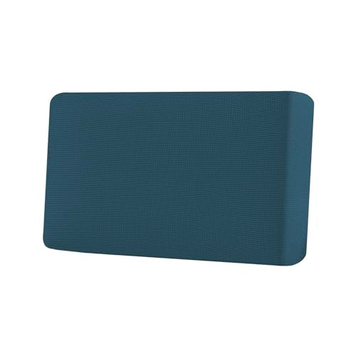 Super Stretch Individual Seat Cushion Covers Sofa Covers Couch Cushion Covers Slipcover Sets Thick Jacquard Textured Twill Fabric (Deep Teal / 1 Cushion Loveseat)