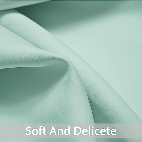 Room Darkening Curtains 52x90 inch Length Aqua (Aqua / 52"W x 90"L (Pack of 2))